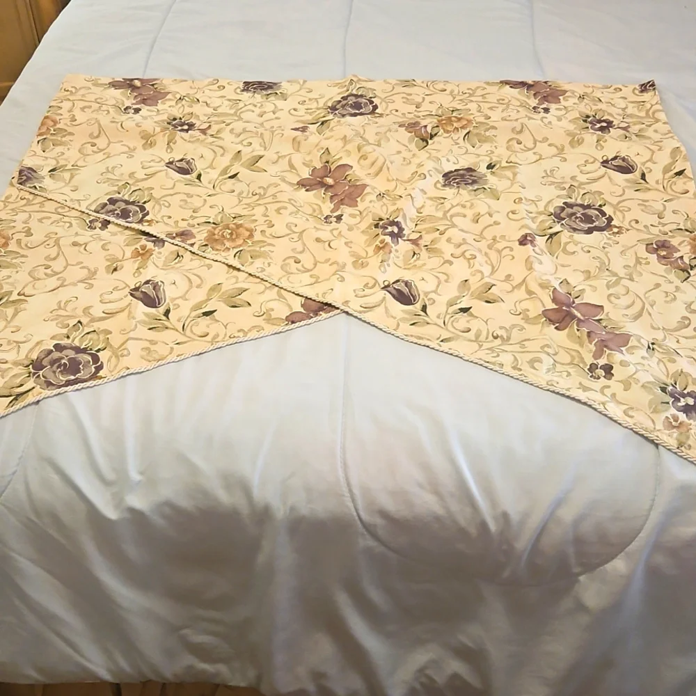 Floral Valance SET of One Window 2 Pieces Included 40x24x36